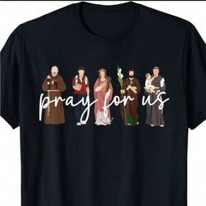 Black Catholic Saints unisex shirt L Carlo Acutis Millennial Saint new